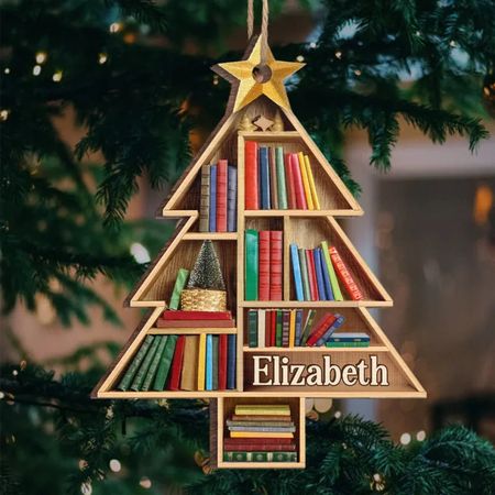 Together We Build A Brighter Future - Personalized Custom Ornament - Wood Custom Shaped - Christmas Gift For Book Lovers